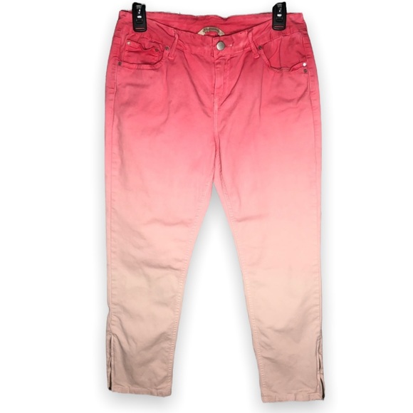 Soft Surroundings Pink Ombre Skinny Ankle Pants - Picture 1 of 6
